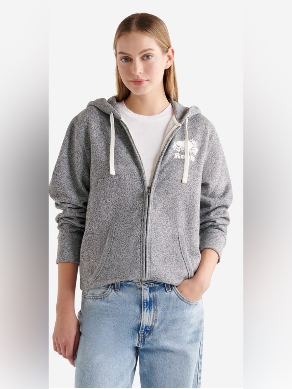 Roots Organic Original Full Zip Hoodie – Size Large